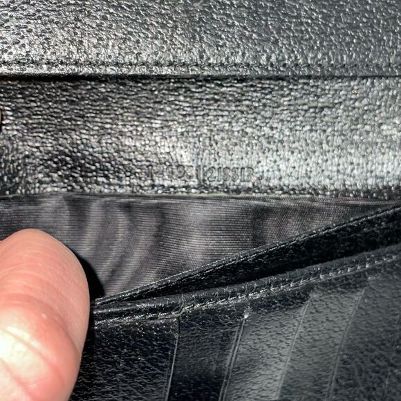 AUTHENTIC GUCCI GG LOGO CANVAS LEATHER TRIM LONG WALLET - Picture 15 of 15